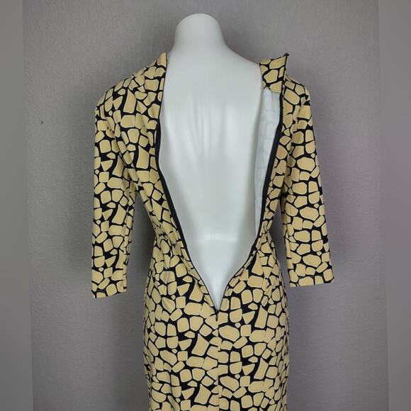 J. McLaughlin Tan and Black Brea Catalina Cloth Dress Size Small - Picture 9 of 14